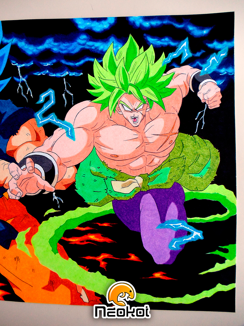 Dibujando a Goku vs. Broly (Dragon Ball Super Broly) | Neokoi Comics |  Neokoi