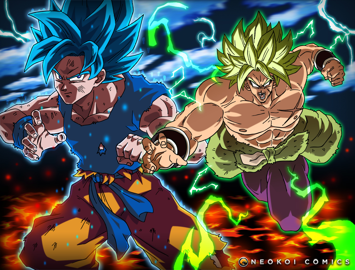 Goku vs. Broly dibujo digital | Neokoi